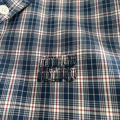 MIU SET PREPPY CHECKED BLAZER 265846