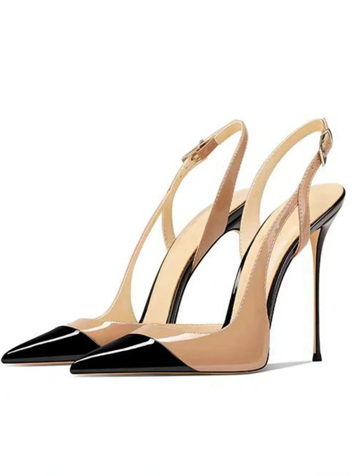 Alaina Pointed-toe Color-blocked High Heels