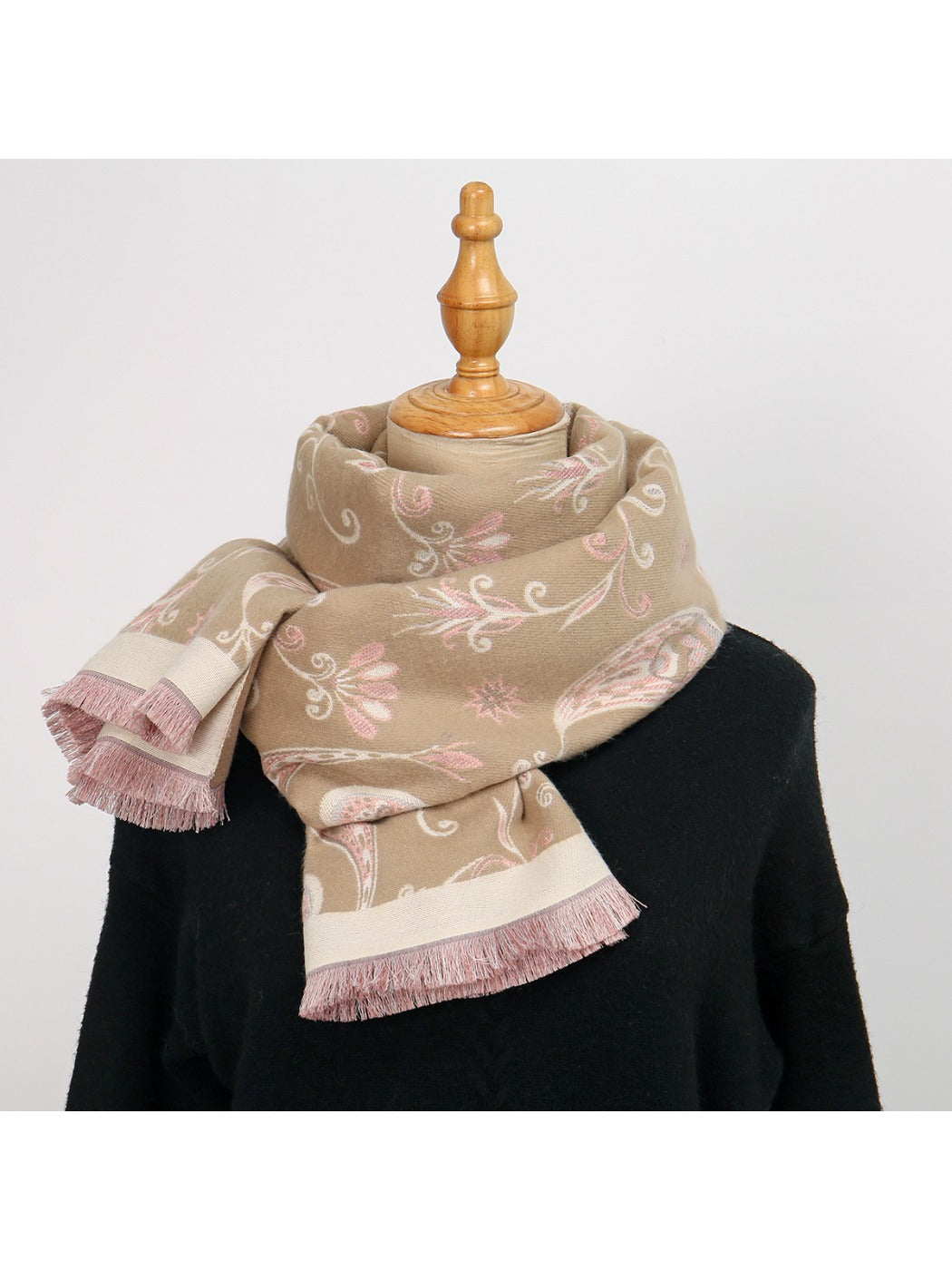 Sscarvii - Paisley Print Winter Shawl Scarf