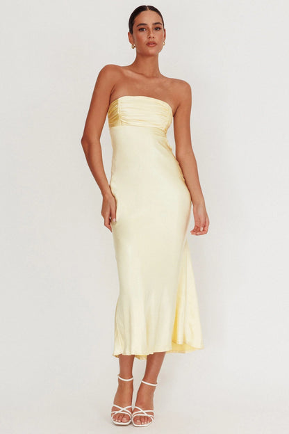 Moon Song Strapless Laced Back Dress Sun