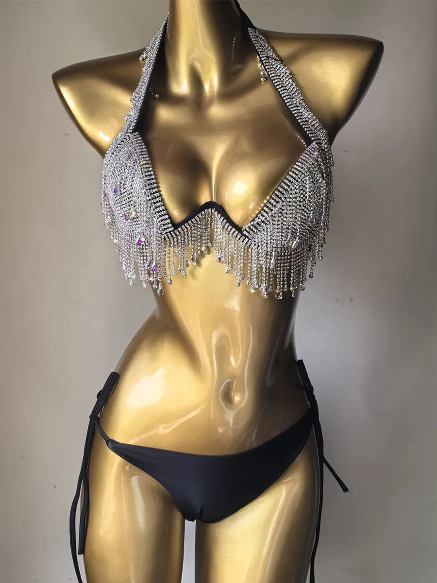 Alessia Rhinestone Tassel Bikini