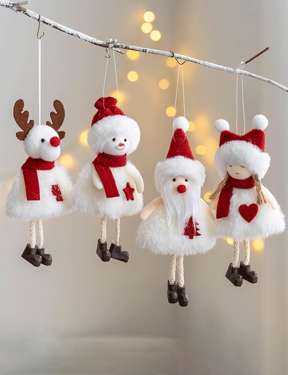 Cute Plush Reindeer Doll Christmas Tree Hanging