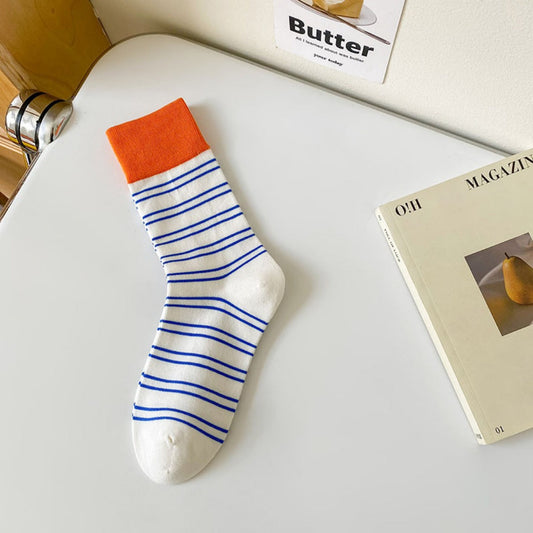 Rufia - Contrast Stripe Mid-Calf Socks