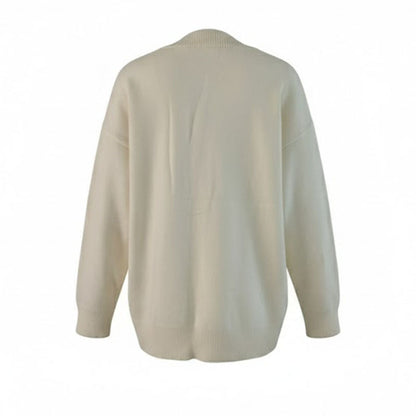 Cute Animal Embroidery V-Neck Oversized Cardigan
