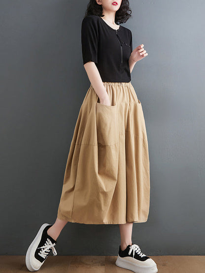 Casual Elasticity High Waisted Wide Leg Pants
