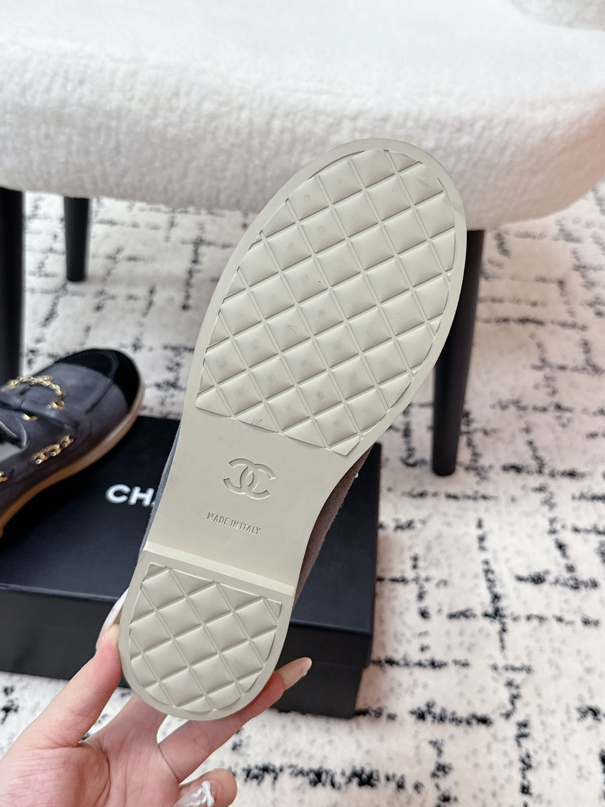 CC Cruise 25/26 Moccasins Black Slate Blue Gray Suede