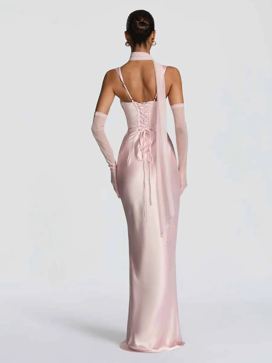 Zyra Satin Maxi Dress