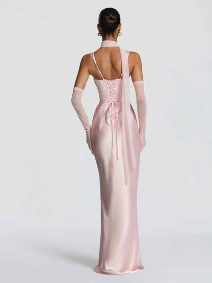 Zyra Satin Maxi Dress
