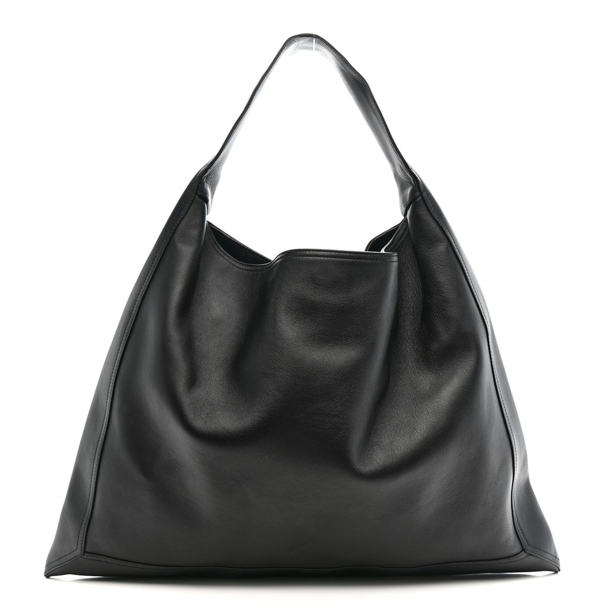 Silky Calfskin Large Hop Black
