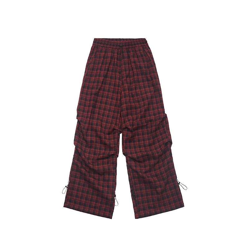 Retro Plaid Cargo Pants