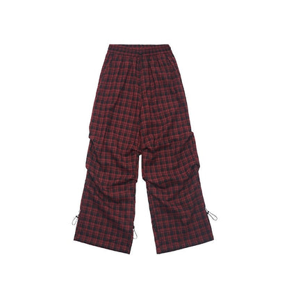 Retro Plaid Cargo Pants