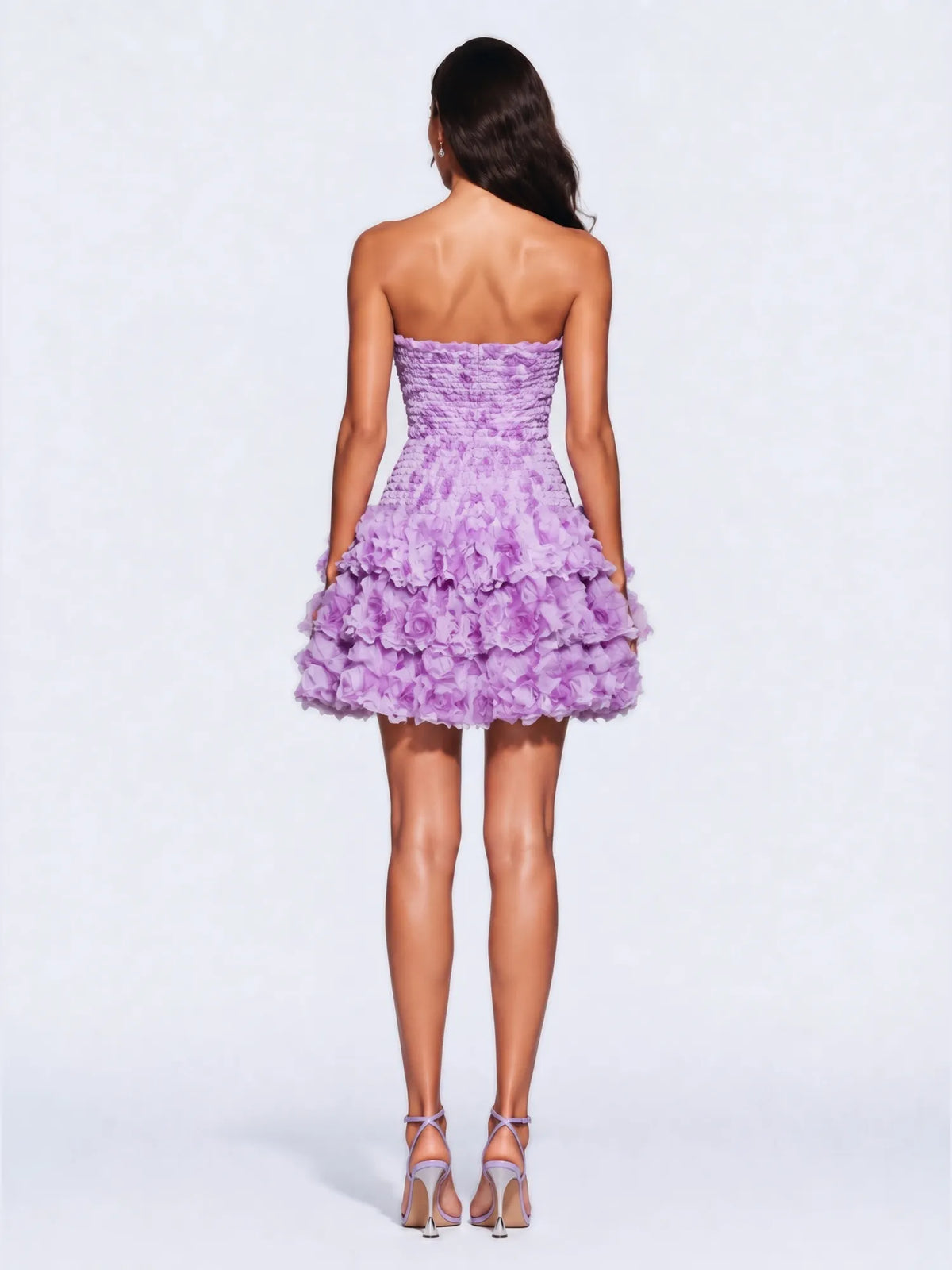 Estella 3D Floral Smocking Mini Dress