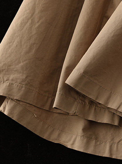 Vintage Casual Loose Ramie Cotton Wide Leg Pants