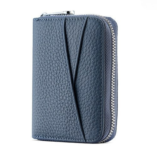 Leather Solid Color Card Case Wallets