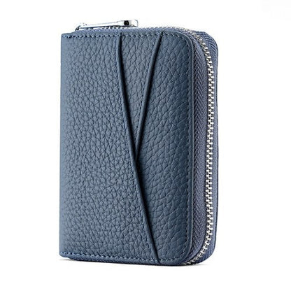 Leather Solid Color Card Case Wallets