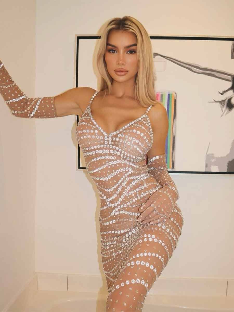 Lydia Rhinestone Maxi Dress