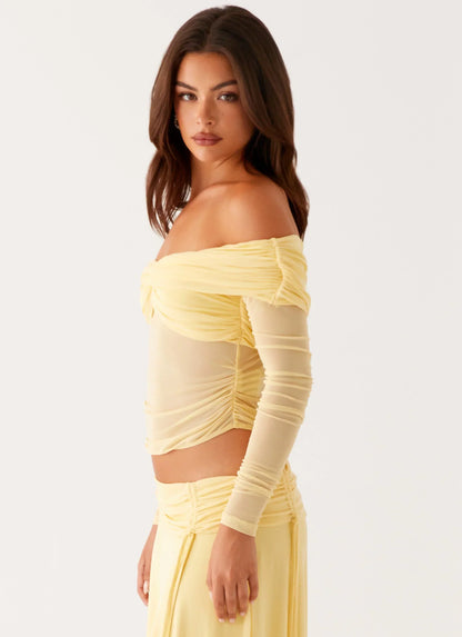 Amryn Long Sleeve Top - Yellow