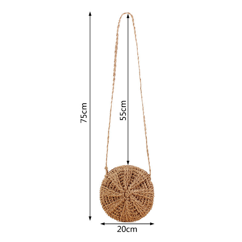 Crochet Market Bag Round Fringe Bag