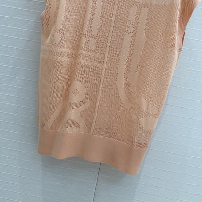 Hm 25 Short-sleeved Sweater Peach colorMesh Polyester