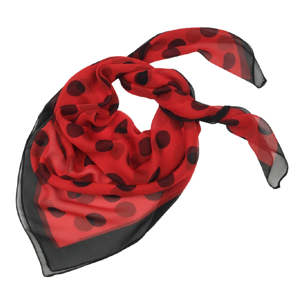 Scarvii - Vintage Polka Dot Soft Square Scarf