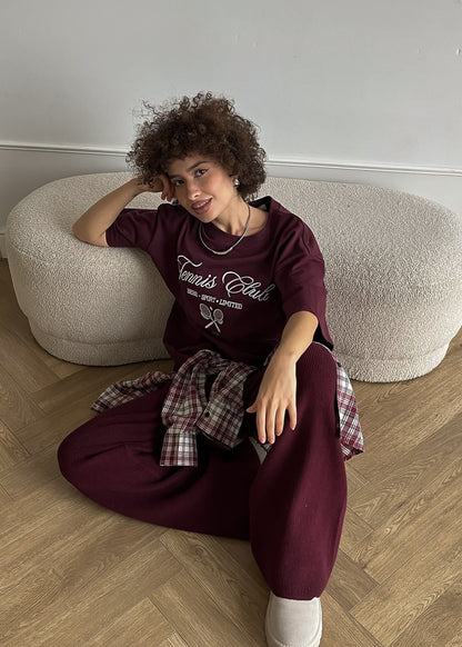 Oversized Cotton Graphic Sporty T Shirt
