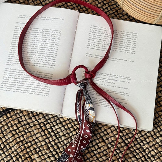 Leather Waist Chain With Scarf