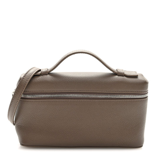 Grained Calfskin L19 Extra Pocket Pouch Warm Mastic