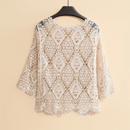 Crosa - Sheer Crochet Cardigan – Ethereal Summer Cover-Up