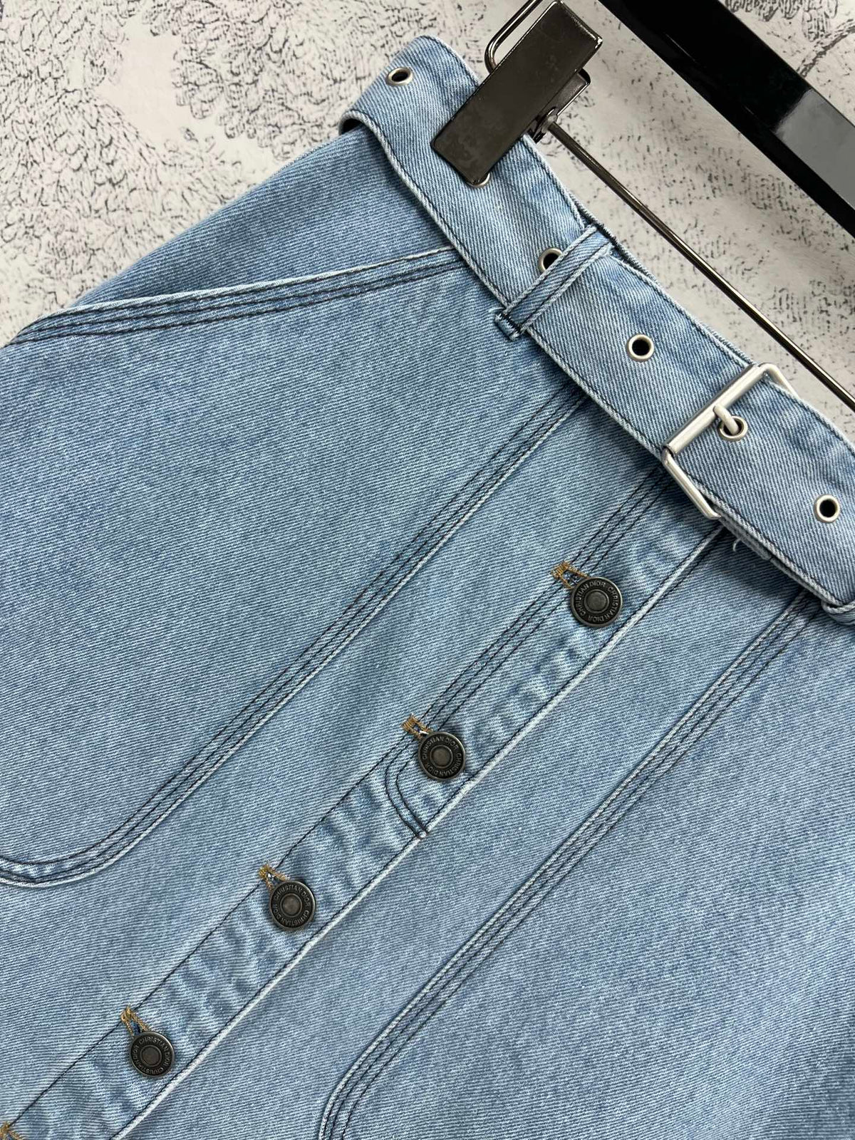 CD 25 Denim Skirt Light Blue Cotton