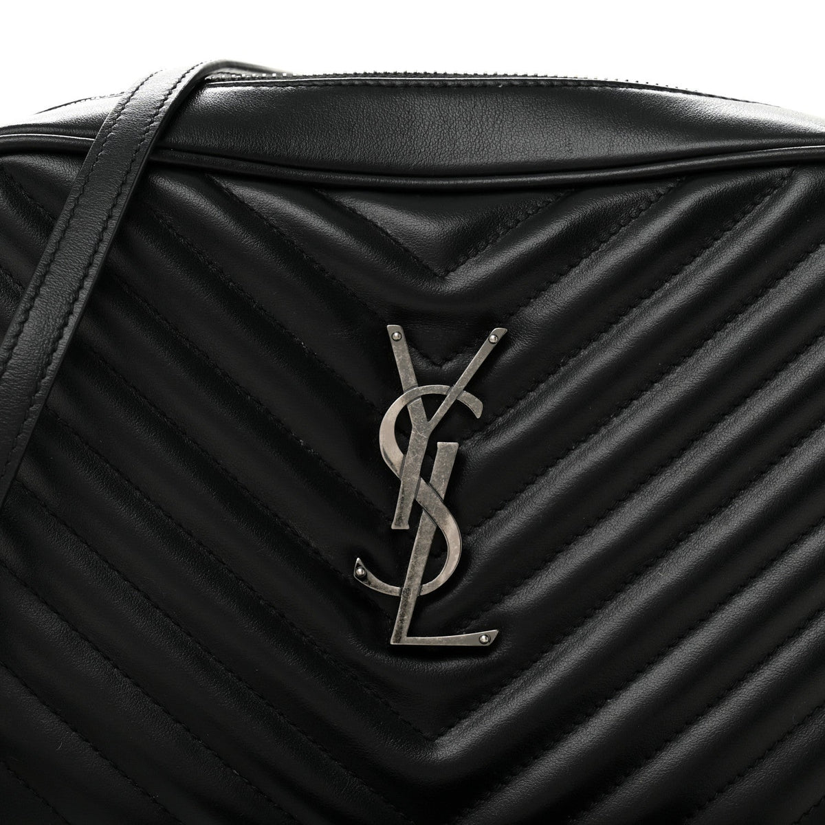 Calfskin Matelasse Monogram Lou Camera Bag Black