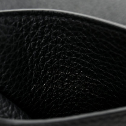 Grained Deerskin Paris VII Small Flat Hobo Black