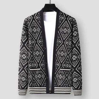 Saint Morris Graphic Wool Cardigan
