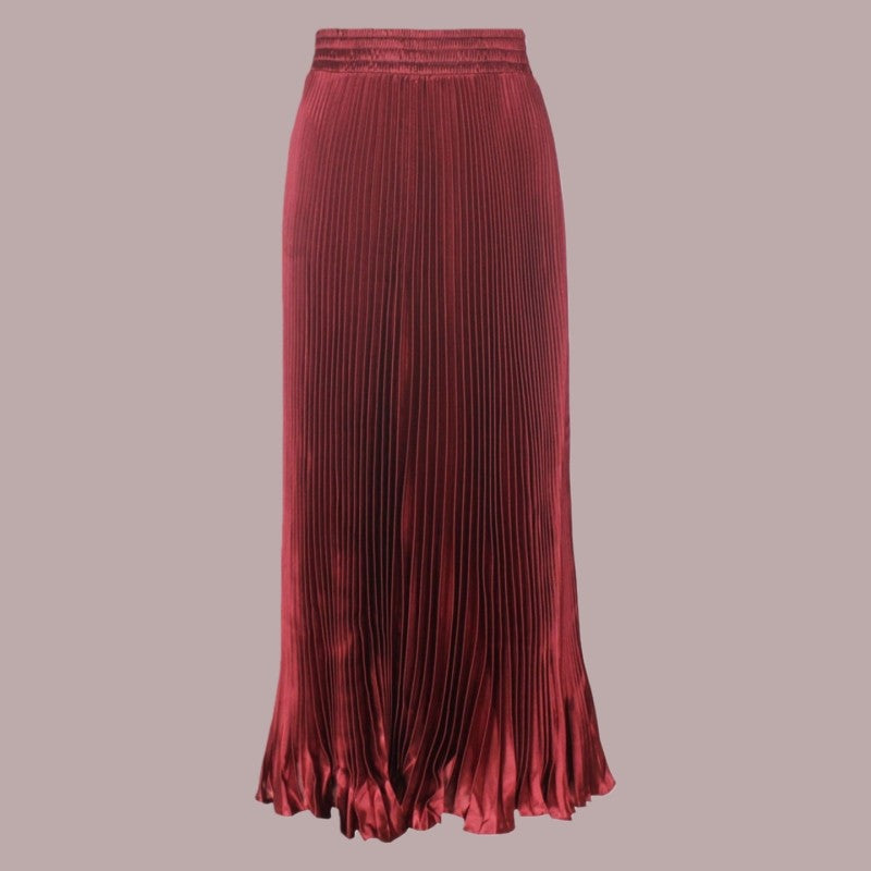 Long Accordion Pleated Skirt