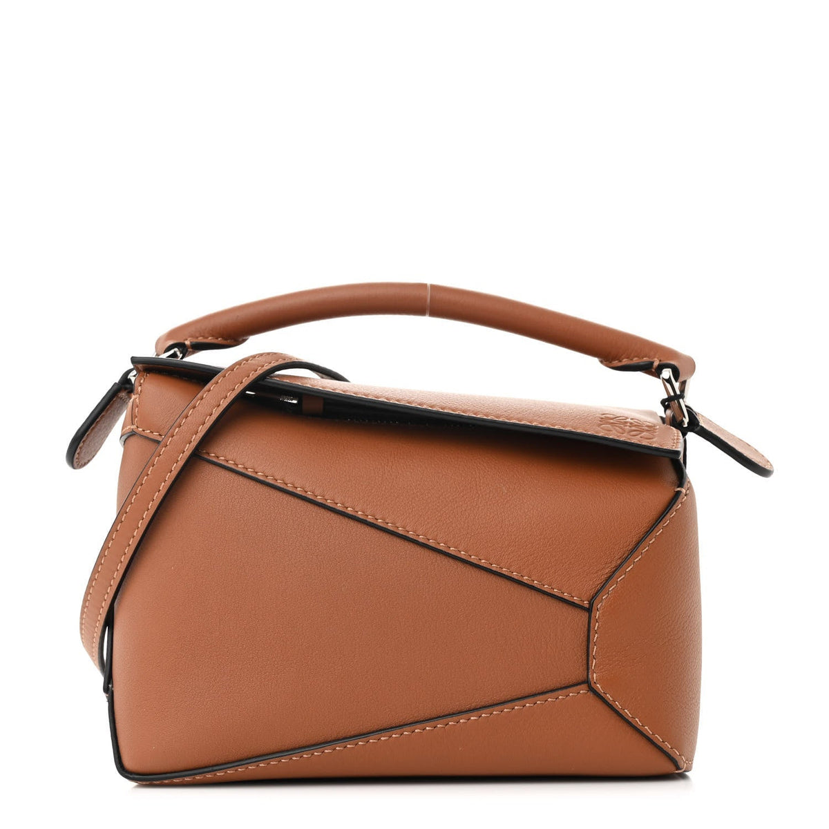 Calfskin Mini Puzzle Edge Bag Tan