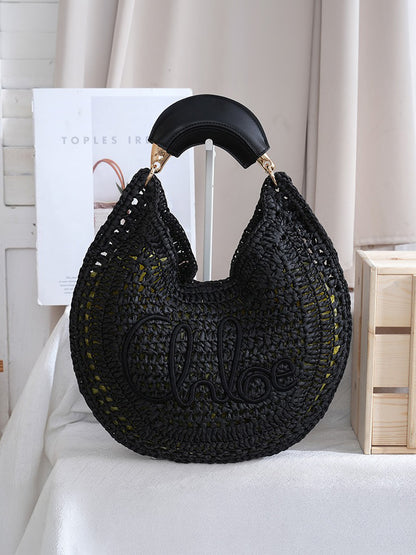 Alexa Hand-Woven Crescent Bag