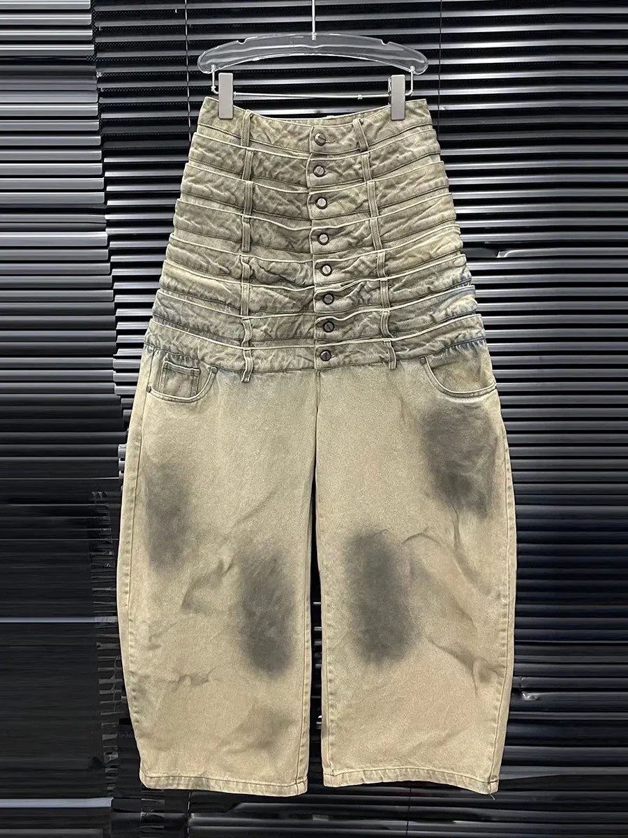 Lilith Uniquely Designed Multi-Waistband Jeans