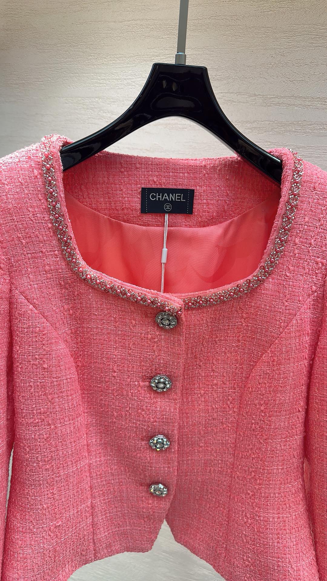 CHANEL JACKET PINK IN TWEED