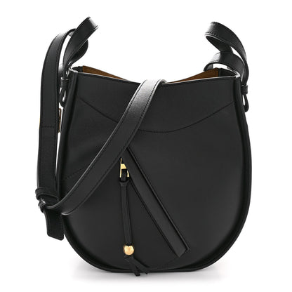 Calfskin Hammock Slice Bag Black