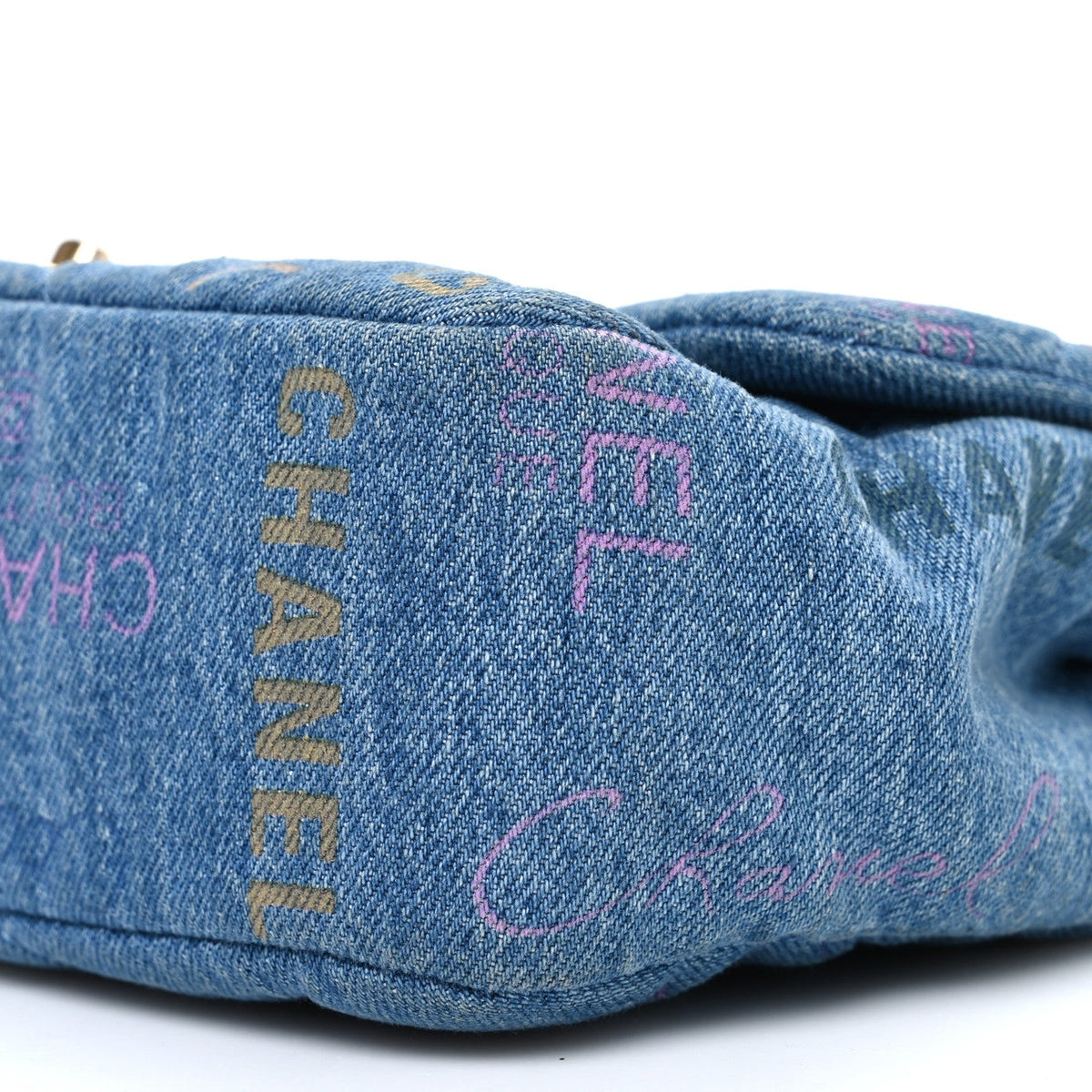 Denim Quilted Denim Large Mood Flap Blue Multicolor