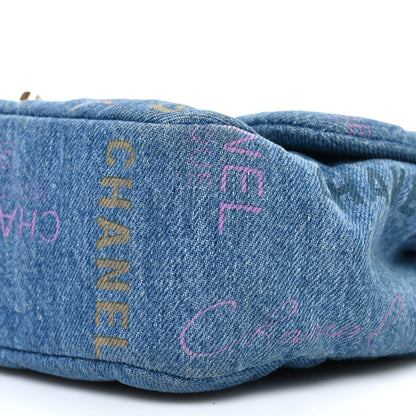 Denim Quilted Denim Large Mood Flap Blue Multicolor