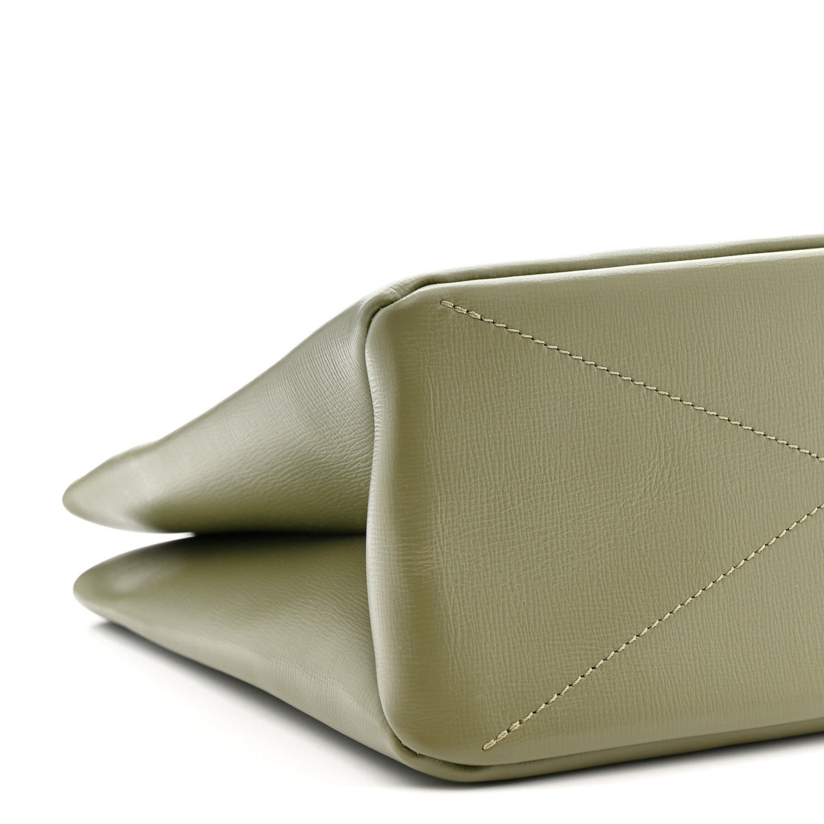 Calfskin Mini Shopper Tote Khaki Green