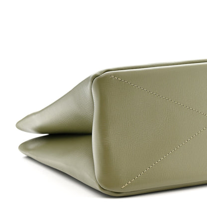 Calfskin Mini Shopper Tote Khaki Green