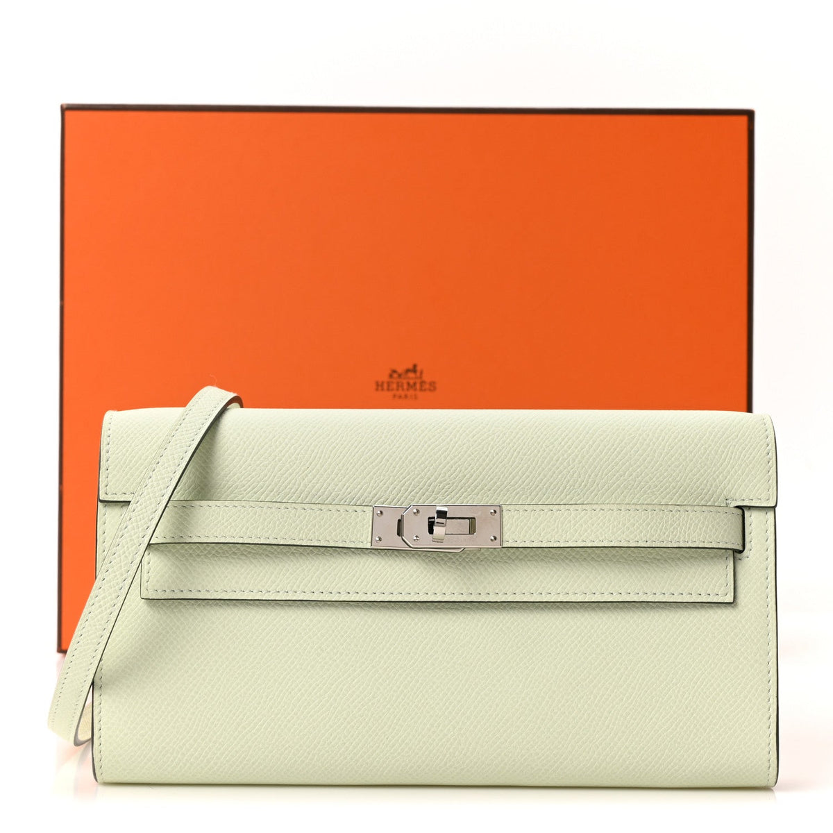 Epsom Kelly Wallet To Go Vert Fizz