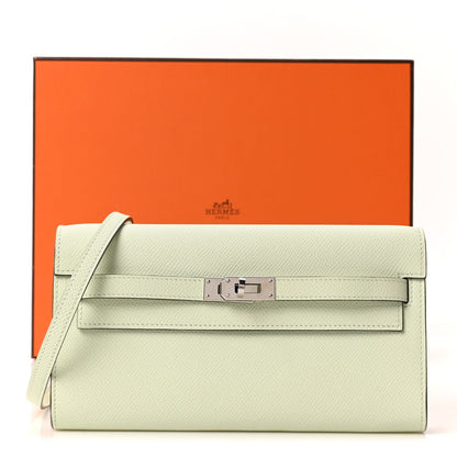 Epsom Kelly Wallet To Go Vert Fizz