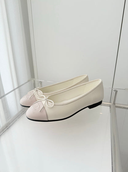 ballet flats white mix pink lambskin 566820