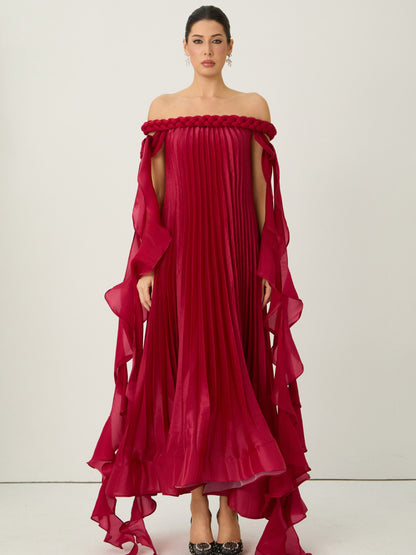 Rosalie Off-Shoulder Braided Maxi Dress
