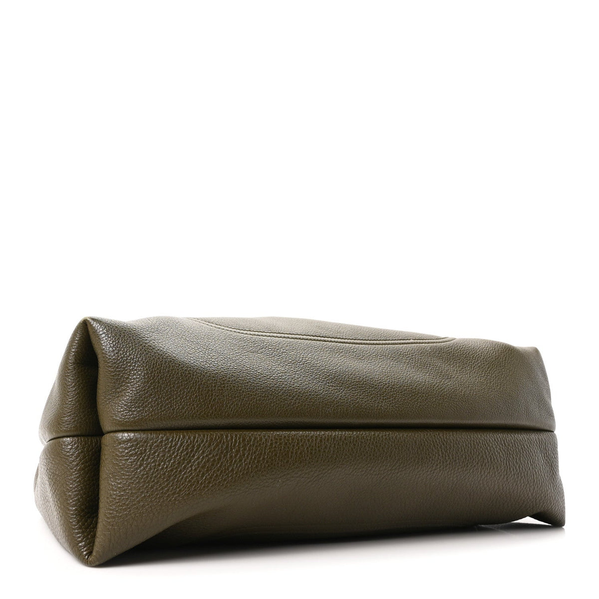 Grained Calfskin Softbit Maxi Shoulder Bag Forest Green