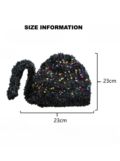 Haila - Winter Knitted Beanie with Colorful Speckled Patterns