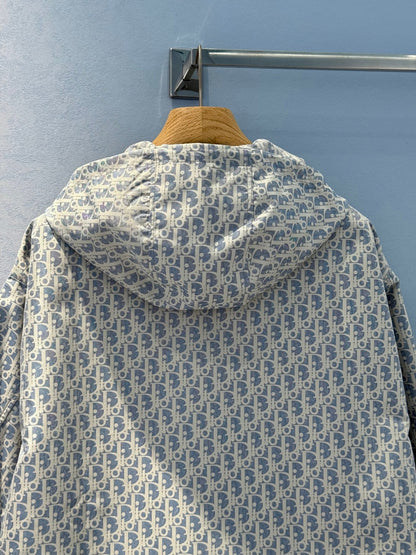 CD 25 hooded jacket baby blue polyester