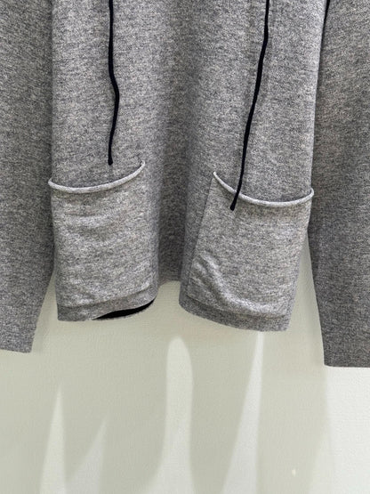 Miumiu 2026 Half-zipper Sweater Grey Mix Blue Cashmere